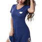 Heart Graphic Lace Trim Night Dress