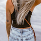 Button Front Rib-Knit Cropped Knit Tank