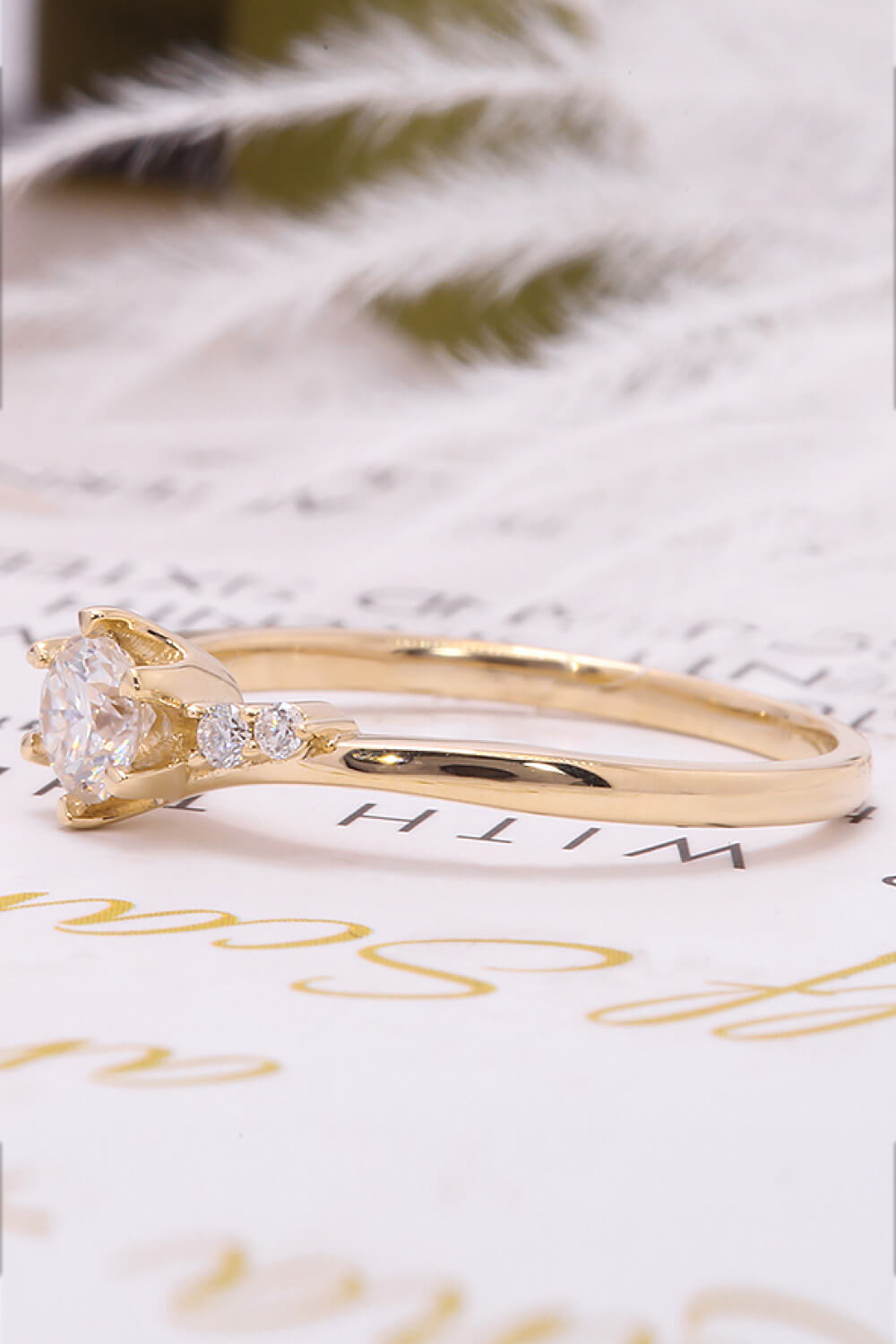 18K Gold 0.5 Carat Lab-Grown Diamond 6-Prong Ring