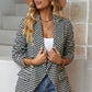Houndstooth Double-Breasted Blazer
