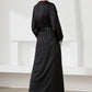Contrast  Lace Trim Belted Robe