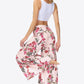 Floral Tie-Waist Tiered Culottes
