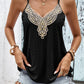 Contrast Eyelet Cami Top