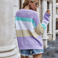 Striped Chunky Knit Long Sleeve Sweater