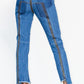 Zip Detail Slit Long Jeans