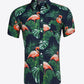 Printed Short Sleeve Collared Vacation Shirt