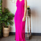 First Love Full Size Openwork Sleeveless Split Dress