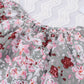 Printed Tie Neck Flounce Sleeve Top