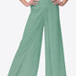 Smocked Split Wide Leg Long Pants