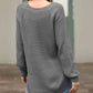 Round Neck Ribbed Knit Top