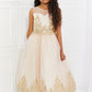 Kid's Dream Let's Dance Formal Tutu Dress in Light Apricot
