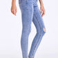 Full Size Distressed Knee Skinny Jeans