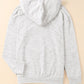 Printed Drawstring Detail Hoodie with Kangaroo Pocket