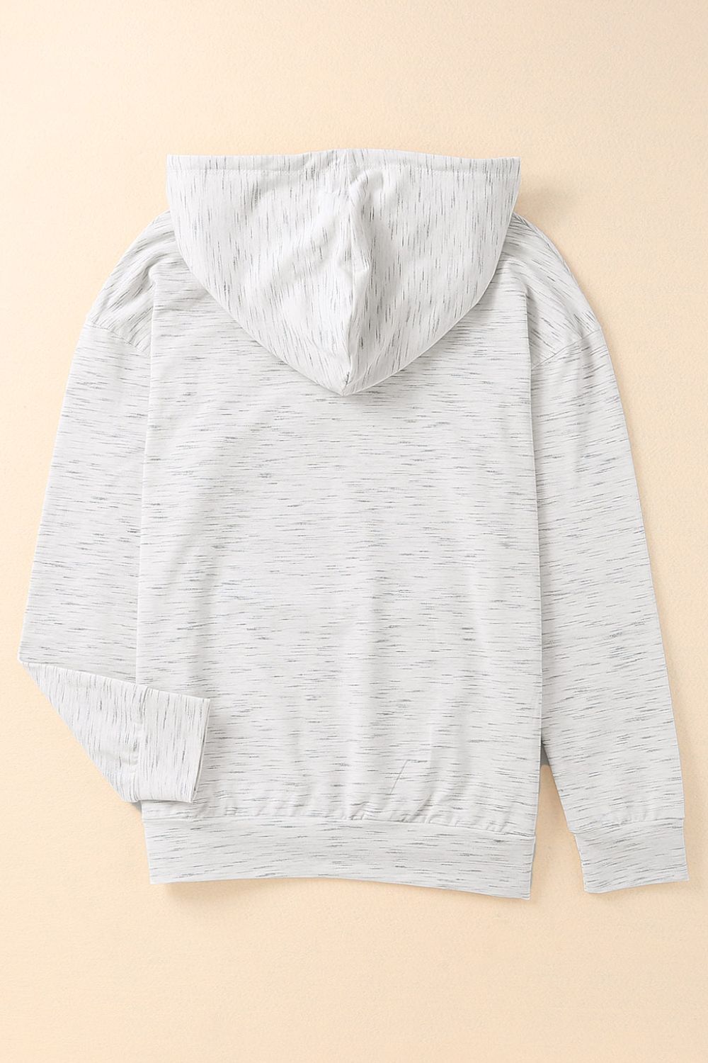 Printed Drawstring Detail Hoodie with Kangaroo Pocket