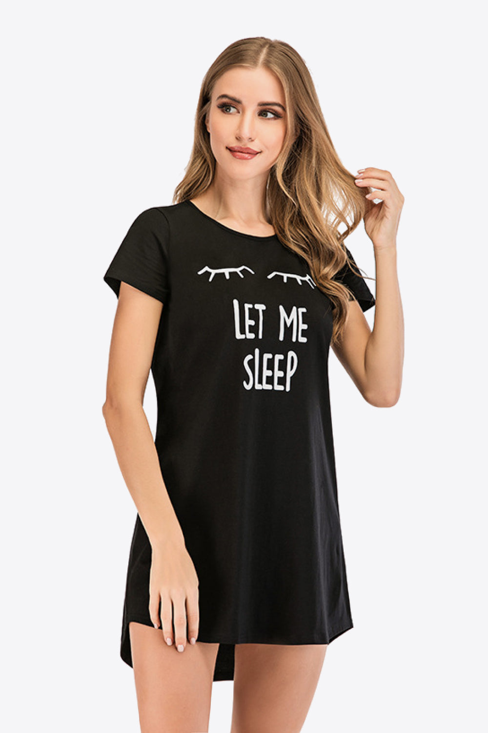 Animal Graphic Round Neck T-Shirt Dress