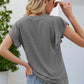 Flutter Sleeve Notched Neck Top