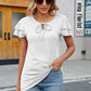 Tie Neck Layered Flutter Sleeve Top