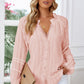 Lace Detail Frill Trim Flounce Sleeve Blouse