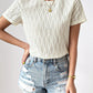 Textured Round Neck Crop Top
