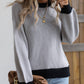 Contrast Trim Drop Shoulder Pullover Sweater