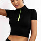 Half Zip Short Sleeve Sports Top
