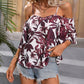 Floral Spaghetti Strap Cold-Shoulder Blouse