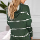 Tie Dye Striped Drop Shoulder Hoodie