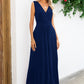 Surplice Neck Sleeveless Maxi Dress