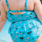 Tied Peplum Tankini Set