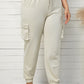 Plus Size Elastic Waist Joggers with Pockets