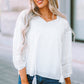Swiss Dot Tassel Tie Blouse