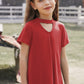 Girls Cutout Short Sleeve T-Shirt
