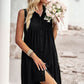 Button Down Collared Sleeveless Dress