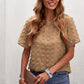 Swiss Dot Round Neck Blouse