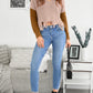 Fringe Hem Rib-Knit Sweater