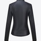 Zip Up Motorcycle PU Leather Jacket