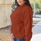 Basic Bae Full Size Ribbed Exposed Seam Mock Neck Knit Top