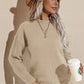 Mock Neck Cable Knit Sleeves Sweater