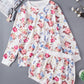 Floral Long Sleeve Top and Shorts Lounge Set