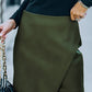 Asymmetrical PU Leather Mini Skirt