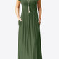 Full Size Short Sleeve Round Neck Dress with Pockets