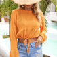 Drawstring Hem Round Neck Cropped Cover Up - Deals DejaVu