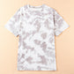 Tie-Dye Round Neck Short Sleeve Tunic Tee