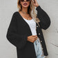 Openwork V-Neck Dropped Shoulder Cardigan