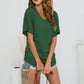 V-Neck Side Ruched Tee