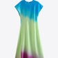 Gradient Round Neck Midi Dress