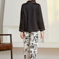Satin Button-Up Lapel Collar Top and Pants Pajama Set