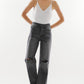 Kancan High Waist Distressed Knee Jeans