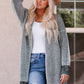 Heathered Open Front Longline Cardigan