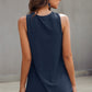 Ribbed Buttoned V-neck Tank